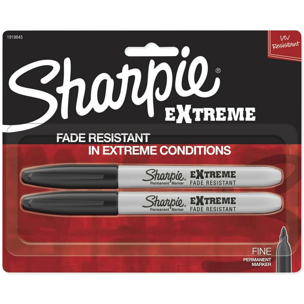 Sharpie Permanent Markers Fine Point 2 Ct Black 